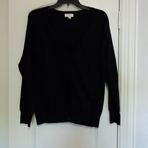 Black cardigan sweater.  1X